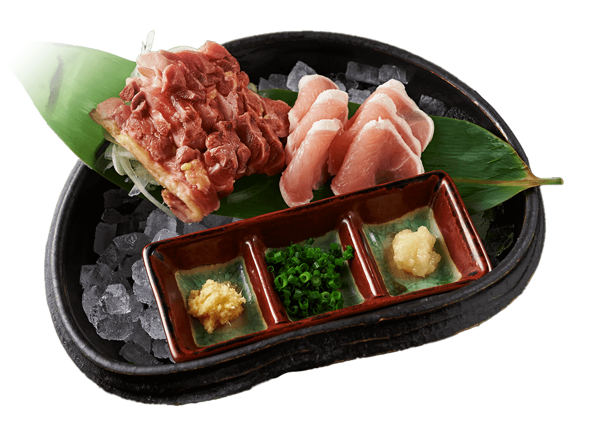 宮崎鶏刺身二種盛り